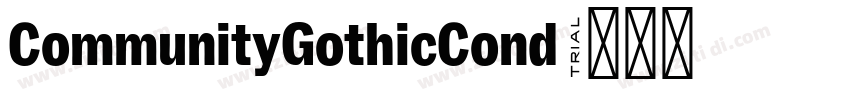 CommunityGothicCond 字体转换